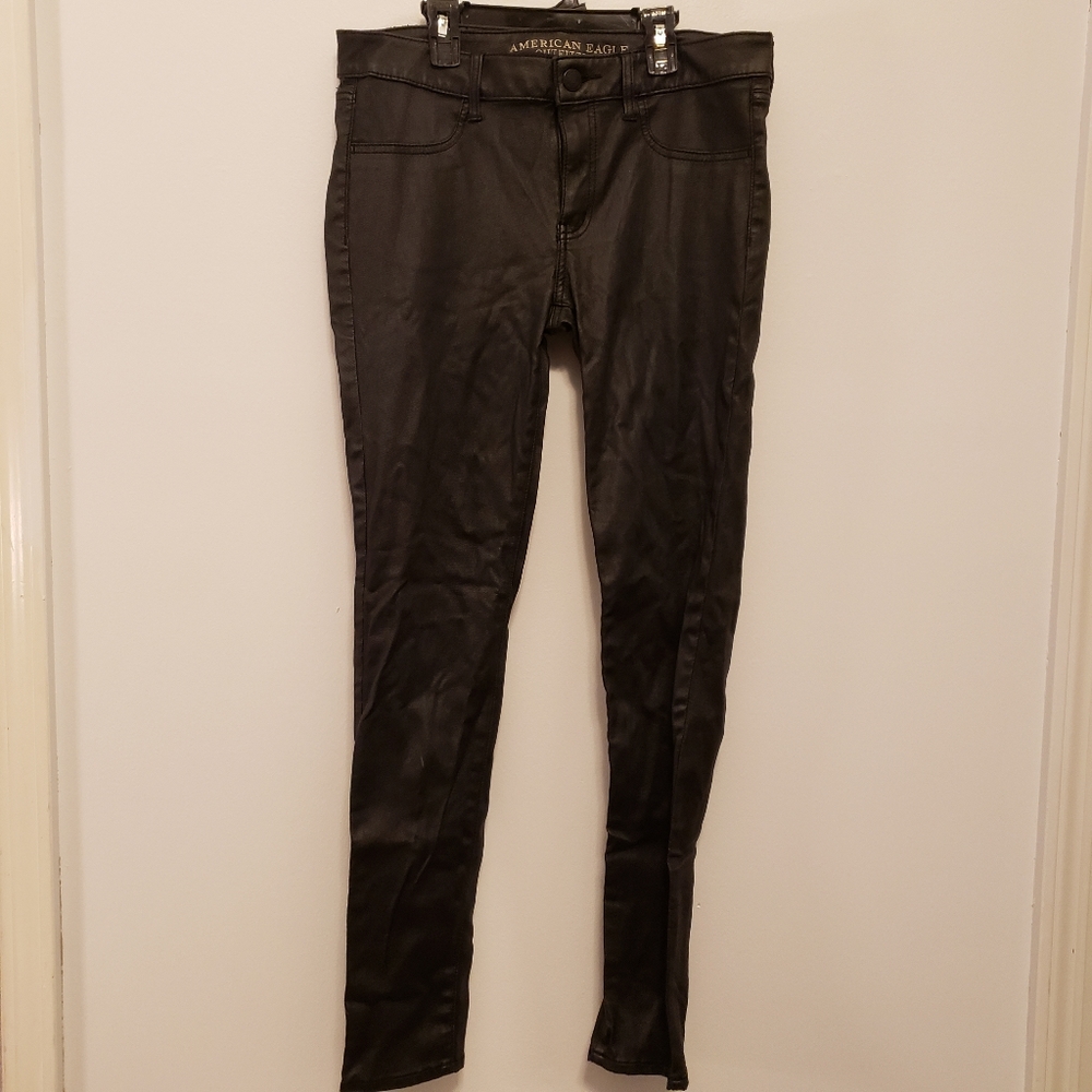 Black Leather Like Jeggings